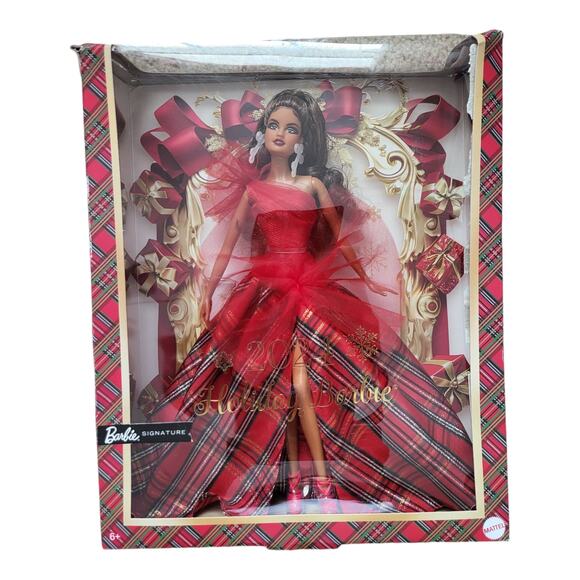 Barbie Other - Damaged Box Hispanic Latina Barbie 2024 Holiday Barbie Doll HRM63